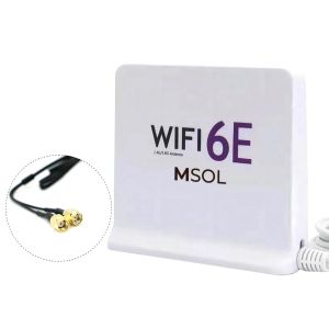 Антенна двухдиапазонная MSOL AX21, Wi-Fi 6E, 2 х 6dBi, белая