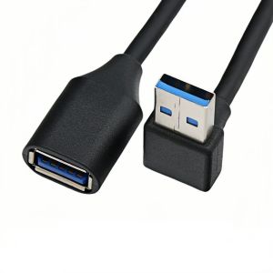 Кабель USB3.0 AM-AF удлинитель Uencze 15Z-A, 0.15м, угловой верхний изгиб