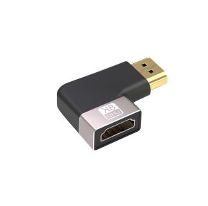 Переходник HDMI F - HDMI M, M-Sol 8K, 90` изгиб влево