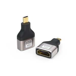 Переходник HDMI F - microHDMI M, M-Sol 8K, металл