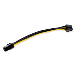 Кабель переходник PCIe 6pin F - PCIe 8pin M, 20см