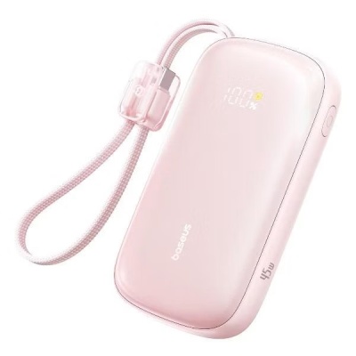 Портативный аккумулятор Baseus EnerFill FC21 Qpow 3 Ultra E0027P02, 20000mAh, 45W, розовый