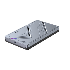 Внешний бокс MSOL K803, USB3.1 TypeC, чип RTL9201R, серебристый