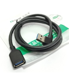 Кабель USB3.0 AM-AF удлинитель Uencze 10Z-D, 1м, угловой правый изгиб