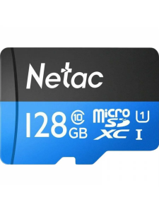 Карта памяти Netac P500 Tech Blue microSD, 128Гб 