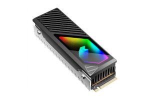Радиатор для SSD M.2 NVMe AOSOR CM-M2F с ARGB подсветкой, чёрный