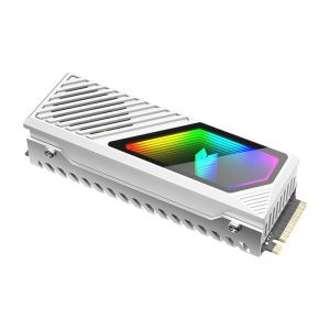 Радиатор для SSD M.2 NVMe AOSOR CM-M2F с ARGB подсветкой, белый