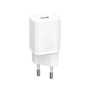Сетевое зарядное устройство Baseus Super Si, 3 A, 20 Вт, USB Type C - Lightning - 1 м, белое