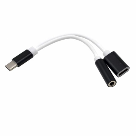 Переходник USB TypeC M - 3.5 мм F + USB TypeC F