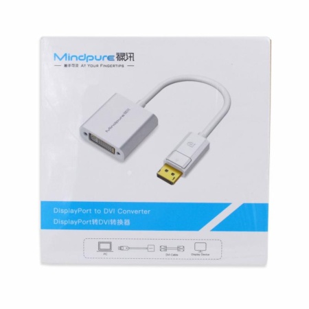 Конвертер DisplayPort M - DVI-I F (24+5), Mindpure AD019