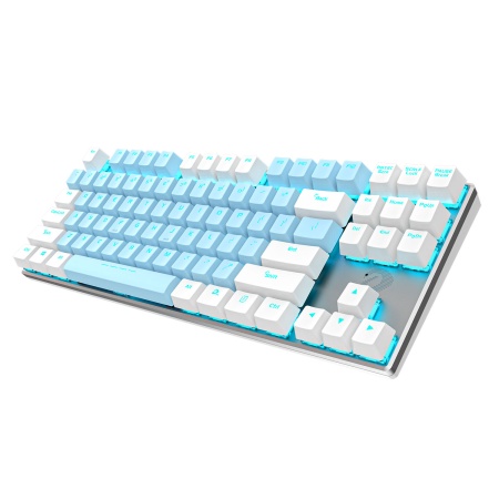 Клавиатура проводная DAREU EK815, Blue Switch, голубая-белая