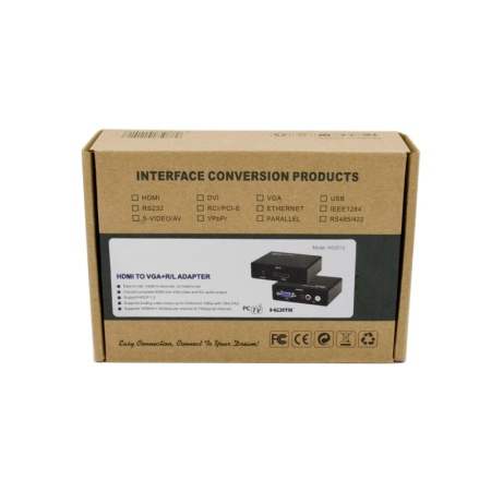 Конвертер HDMI F - VGA F, R/L-звук