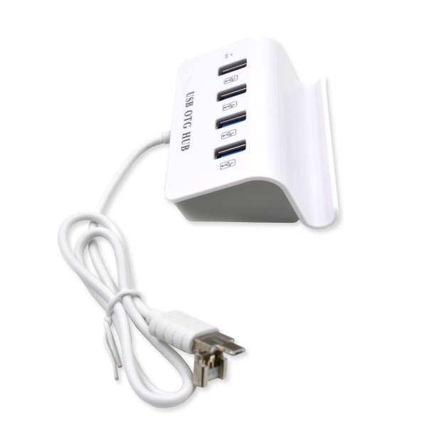 OTG переходник-разветвитель H-506, MicroUSB M + USB AM - 4 x USB AF