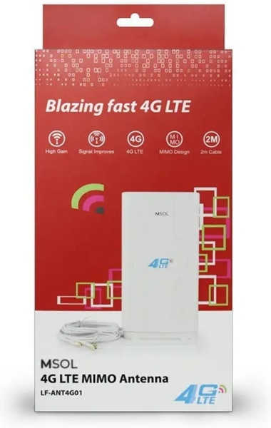 Антенна M-SOL 4G LTE MIMO LF-ANT4G01, TS9-конн