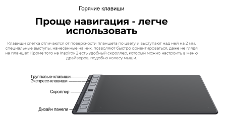 Графический планшет HUION INSPIROY 2 H951P