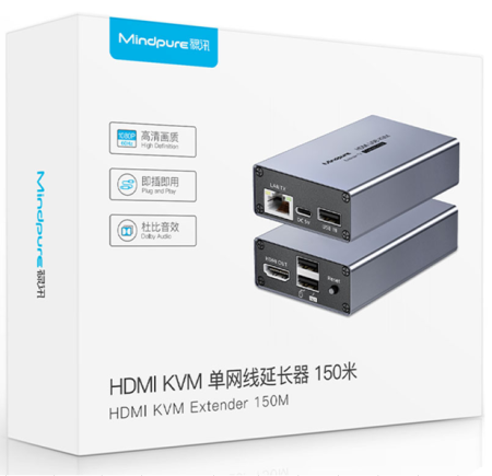 HDMI KVM удлинитель, 150 м, Mindpure SW104, LX10711