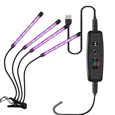 Фитолампа LED Plant Grow Light, 4 светодиодные лампы, 36 Вт