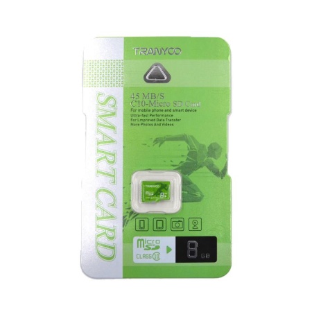 Карта памяти TRANYOO U1 microSD, 8Гб