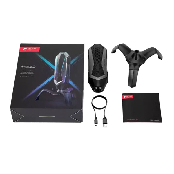 Микрофон настольный Yanmai T1 GamePro RGB, USB