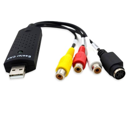 Устройство видеозахвата EasyCAP DC60, 3 x RCA F + S-Video F - USB 2.0 AM