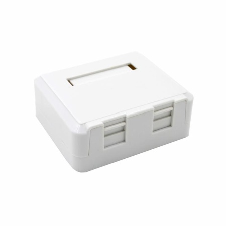 Розетка RJ45/RJ45, защёлки, настенная