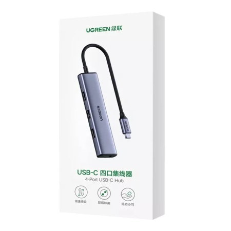 TypeC - USB 3.0-разветвитель UGREEN CM473, 4 порта