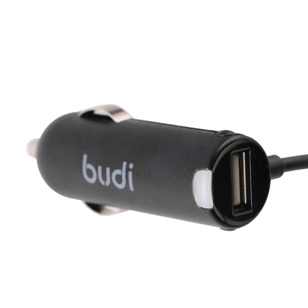 Автомобильное ЗУ Budi M8J186M, 2.4 A, 12 Вт, USB micro - 1.8 м