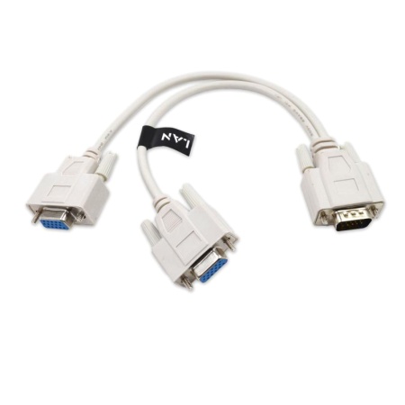 Кабель раздвоитель VGA M -  2 x VGA F, OD4.5