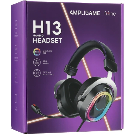 Проводная гарнитура Fifine AMPLIGAME H13, USB, 7.1, чёрные