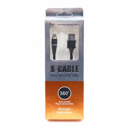 Кабель USB AM - MicroUSB, Magnetic X-Cable