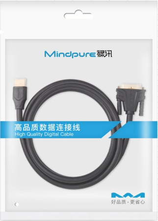 Кабель HDMI M - DVI-D M, Mindpure AD001 LX10038