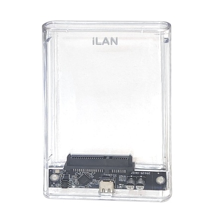 Внешний бокс iLAN Кристалл, USB3.1 TypeC, прозрачный
