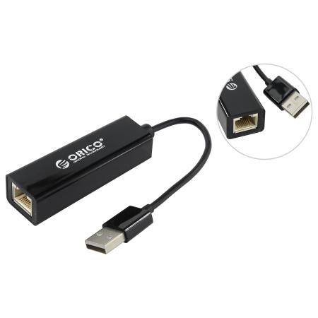 Сетевая карта ORICO UTJ-U2-BK, USB 2.0