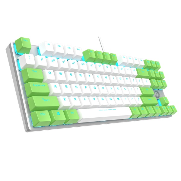 Клавиатура проводная DAREU EK815, Blue Switch, зелёно-белая