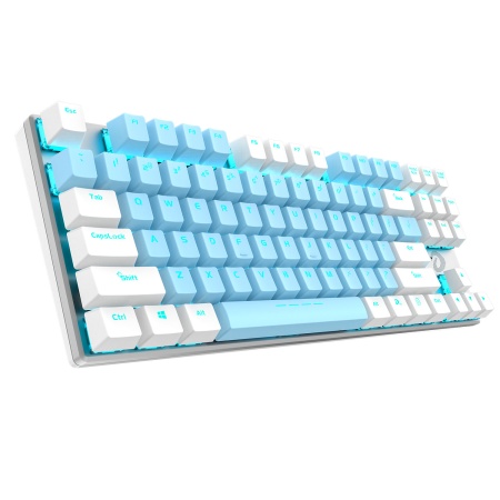 Клавиатура проводная DAREU EK815, Blue Switch, голубая-белая