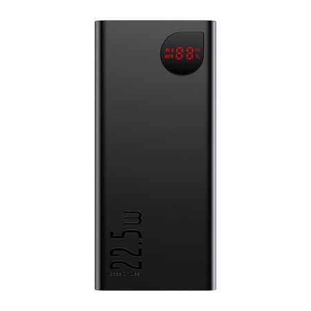 Портативный аккумулятор Baseus Adaman Metal Digital Display PPAD000101, 20000 мА*ч, чёрный