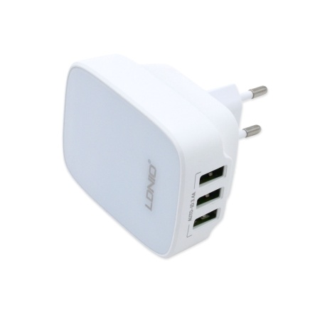 Сетевое зарядное устройство LDNIO DL-AC65, 3.4 A, 17 Вт, USB micro - 1 м