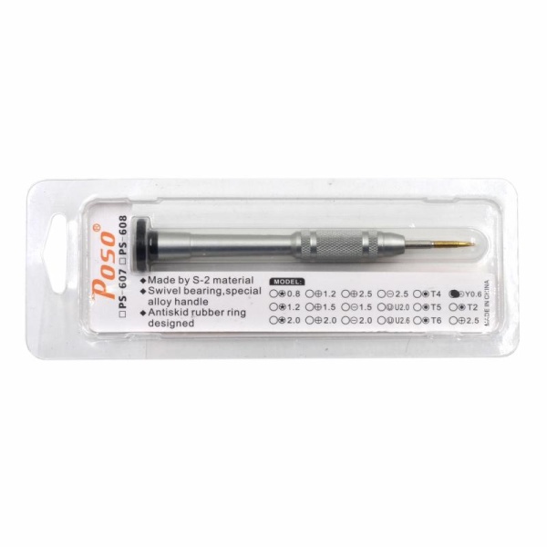 Отвертка Poso PS-607(08), трилуч-0.6*25