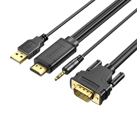 Кабель HDMI M - VGA F, Mindpure AD038, LX10419