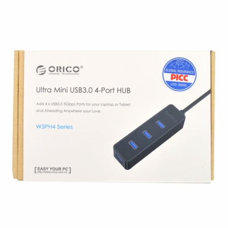 USB 3.0-разветвитель ORICO W5PH4-U3-V1-BK, 4 порта