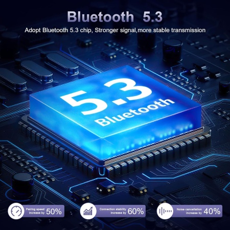 Аудиоприёмник - передатчик T68, 3.5/TF, Bluetooth 5.3, ЖК-дисплей