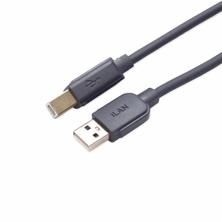 Кабель USB AM - USB BM интерфейсный iLAN Lux, медь