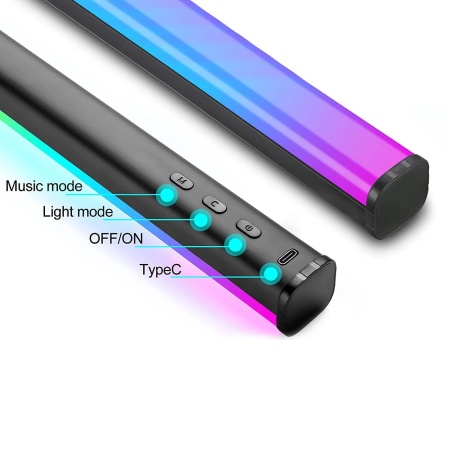 Светодиодный осветитель RGB D18-RGB, USB, комплект 2 шт