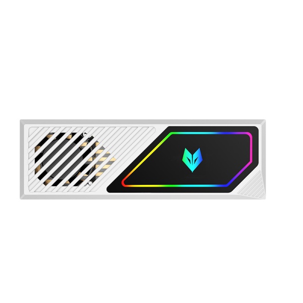 Радиатор для SSD M.2 NVMe AOSOR CM-M2F с ARGB подсветкой, белый