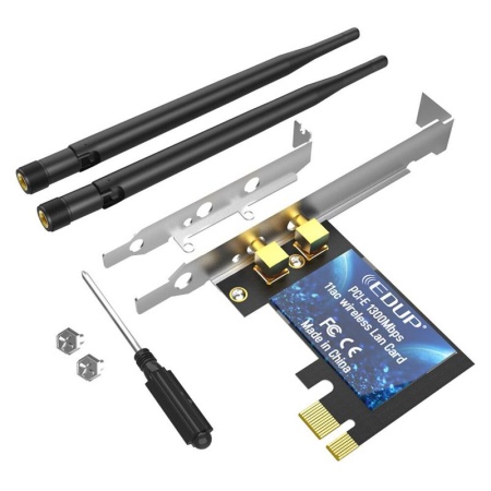 Wi-Fi адаптер EDUP EP-9608GS, PCI-E, 1300 Мбит/с