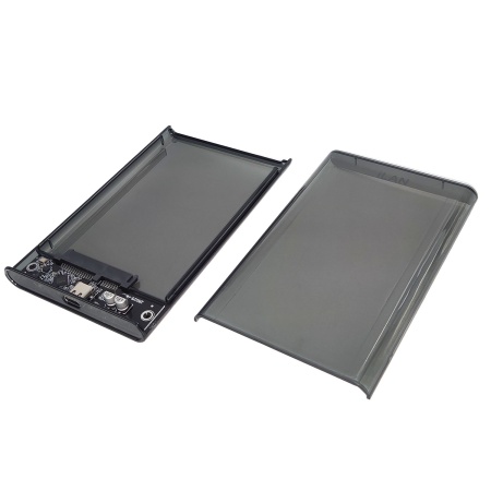 Внешний бокс iLAN Кварц, USB3.1 TypeC, прозрачный тёмный