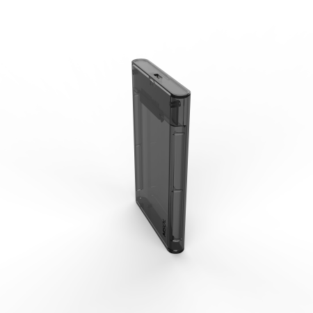 Внешний бокс MSOL K2590A, USB3.1 TypeC, чип RTL9201R, прозрачный тёмный