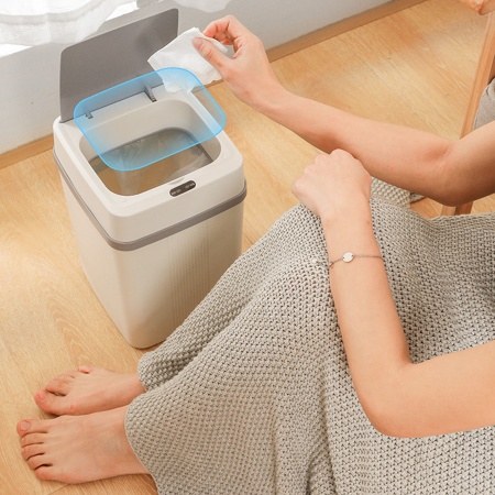 Сенсорное мусорное ведро MSol LT-1001 Smart Sensor, 2 режима, 2*AA, 12л, белое