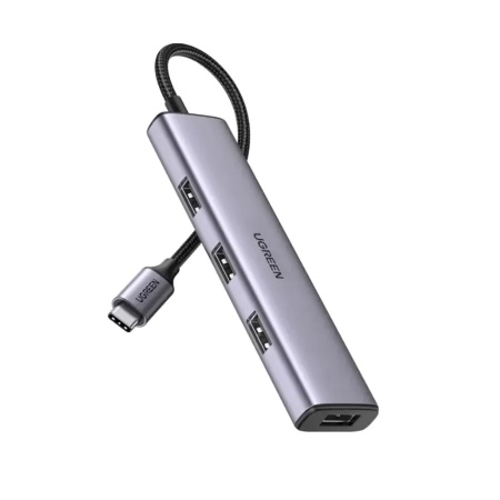 TypeC - USB 3.0-разветвитель UGREEN CM473, 4 порта