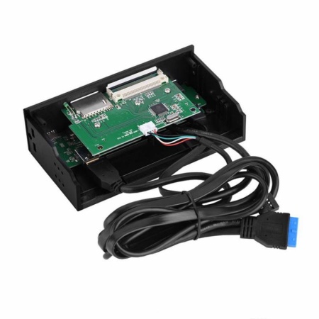 Кард-ридер внутренний 5.25", CF/MD, XD, M2, SD/MM, MS, 3хUSB3.0, TypeC, eSATA